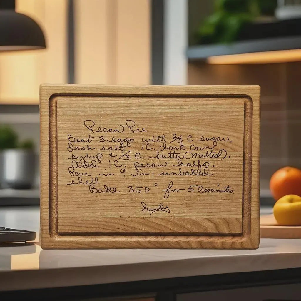 Handwritten Recipe Cutting Board, Grandma's Handwriting, Engraved Recipe