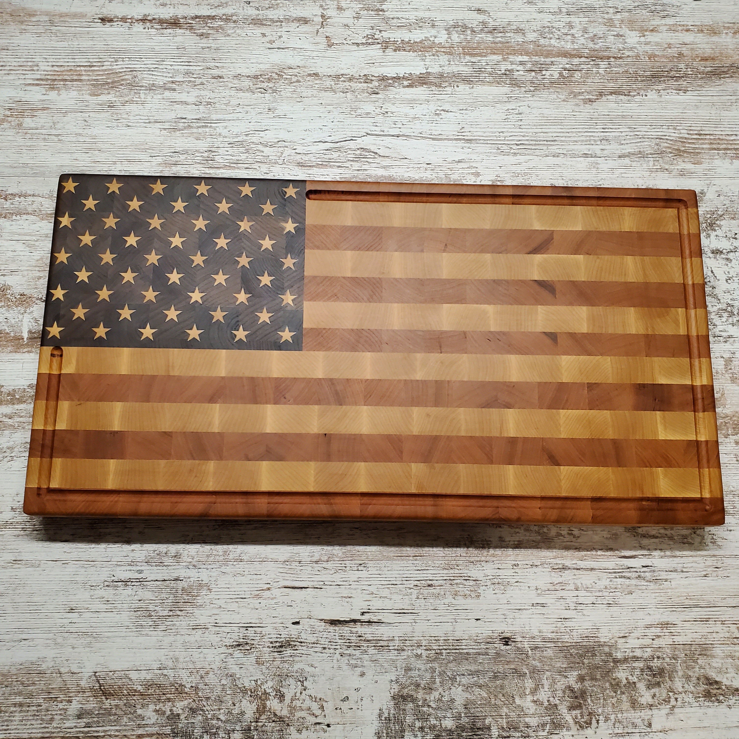 The American Flag chopping block