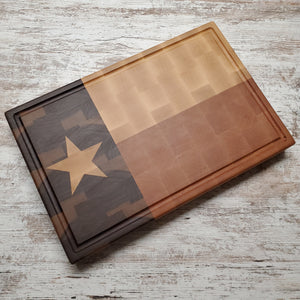 Texas flag chopping block
