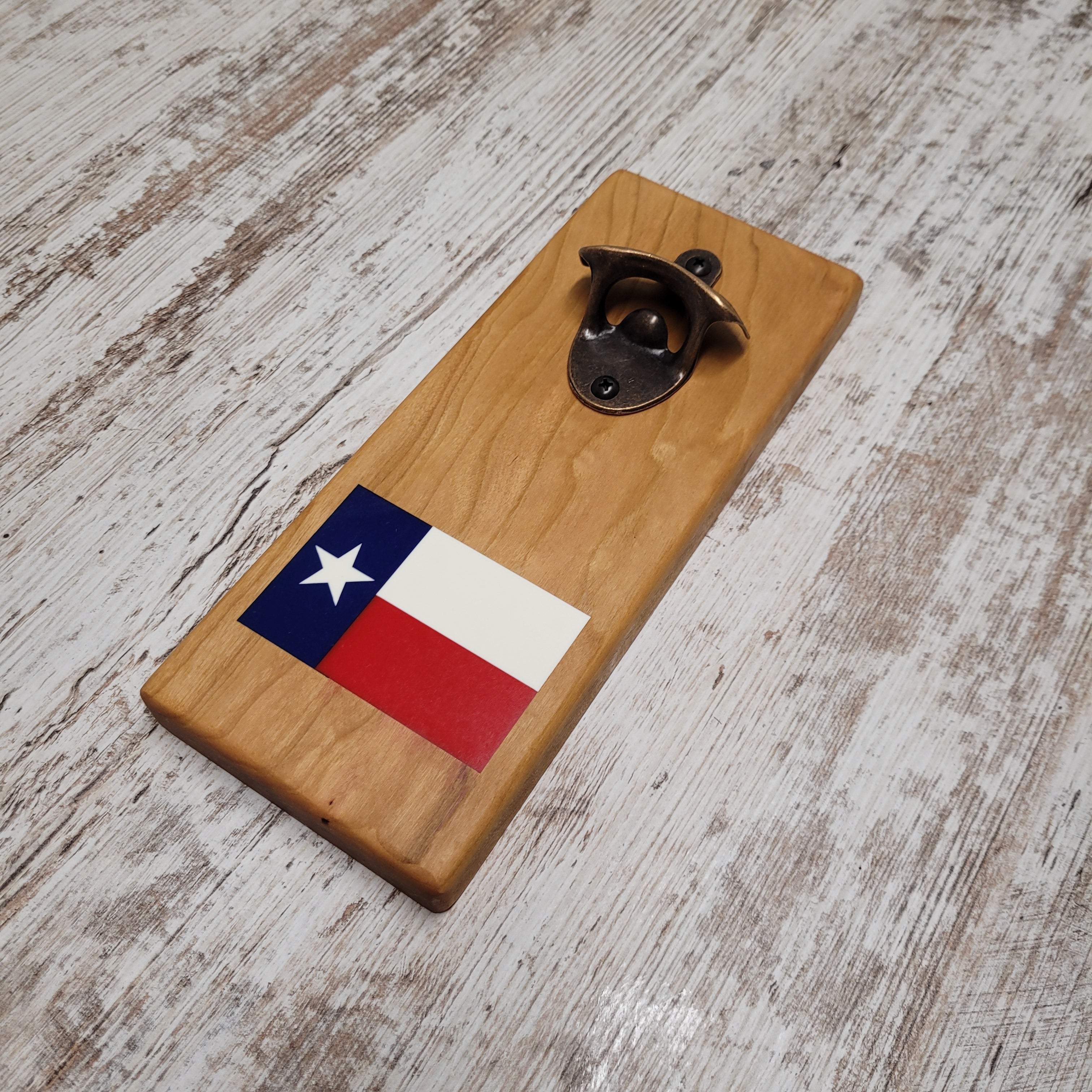 Texas flag epoxy magnetic bottle opener