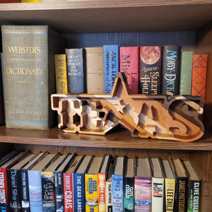 Multicolored texas word tray