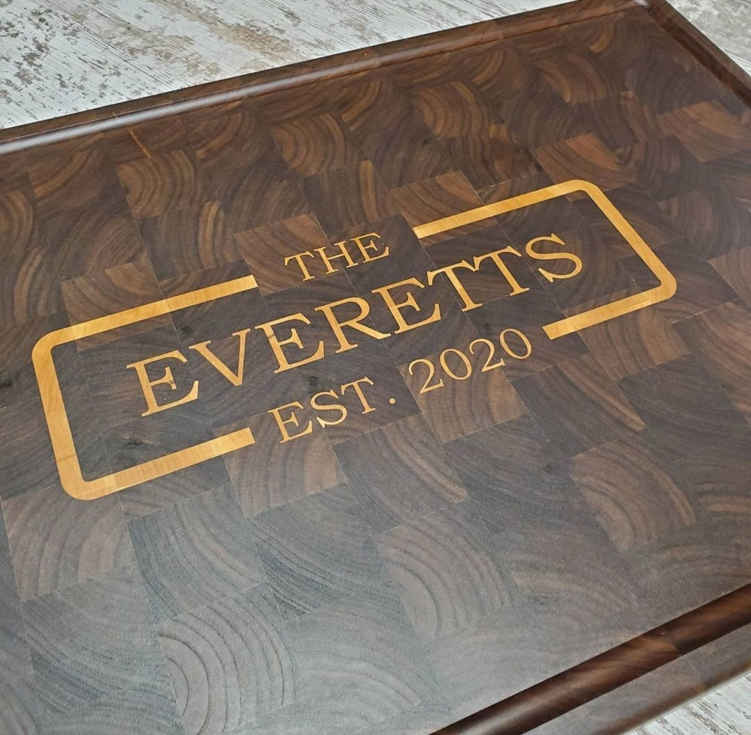 Name and year personlized cutting board (please read description carefully)