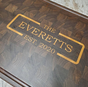 Name and year personlized cutting board (please read description carefully)
