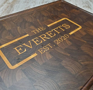 Name and year personlized cutting board (please read description carefully)